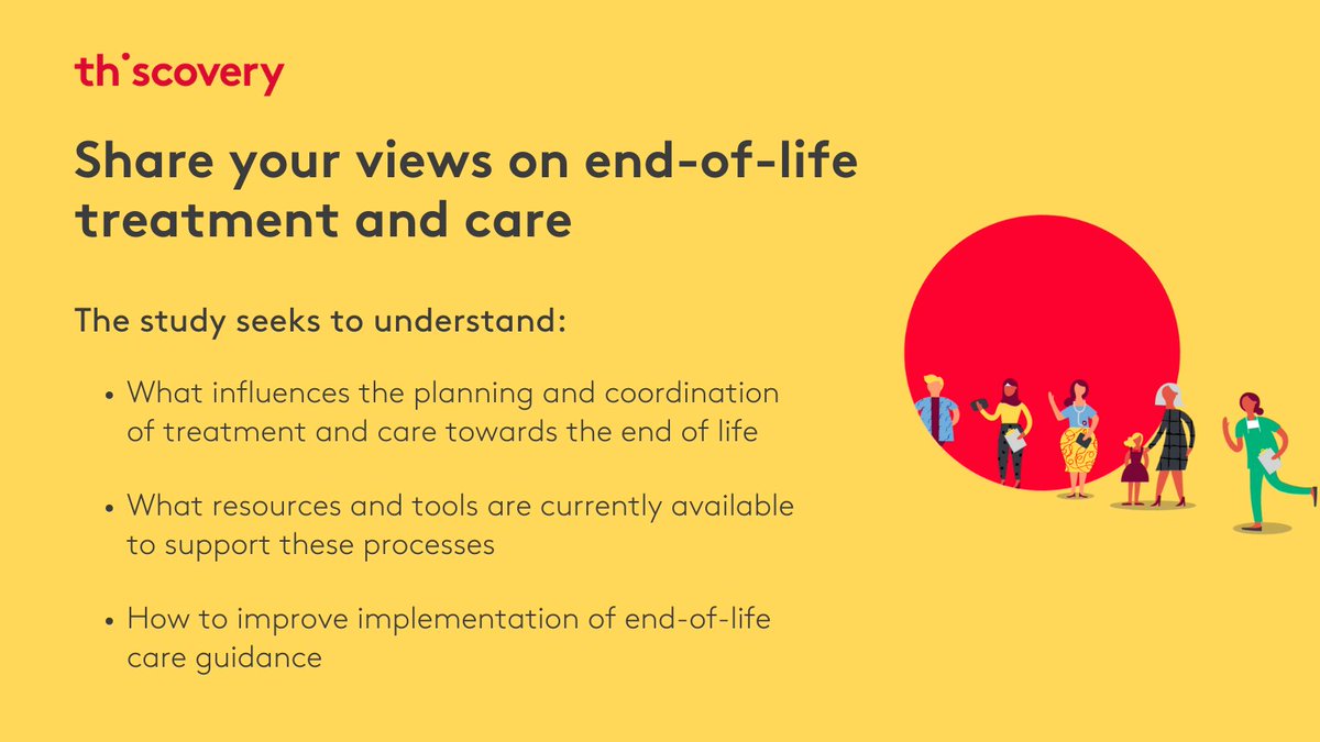 We've launched a new study in collaboration with <a href="/NICEComms/">NICE</a> aiming at improving the quality of end-of-life care planning. Share your views with us and help us understand what works and what doesn't in end-of-life treatment and care. Find out more: