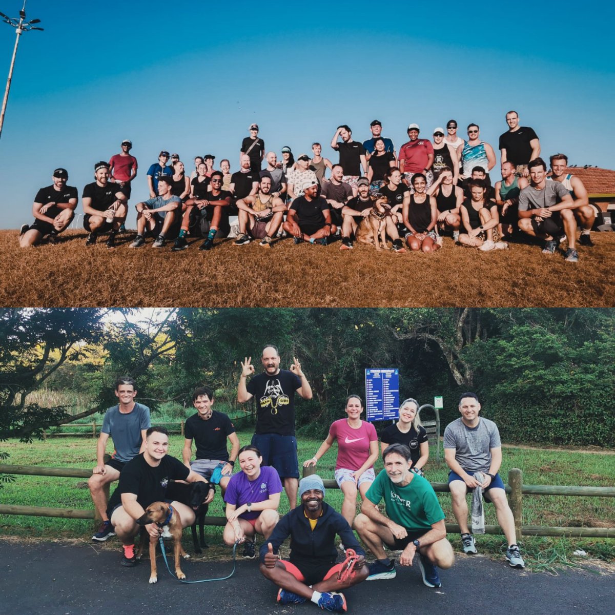 #BESETRUNARMY looking strong this morning. Chasing the sunrise on the Durban prom and through the hills of Kloof. #BESETrun #BESETdurban