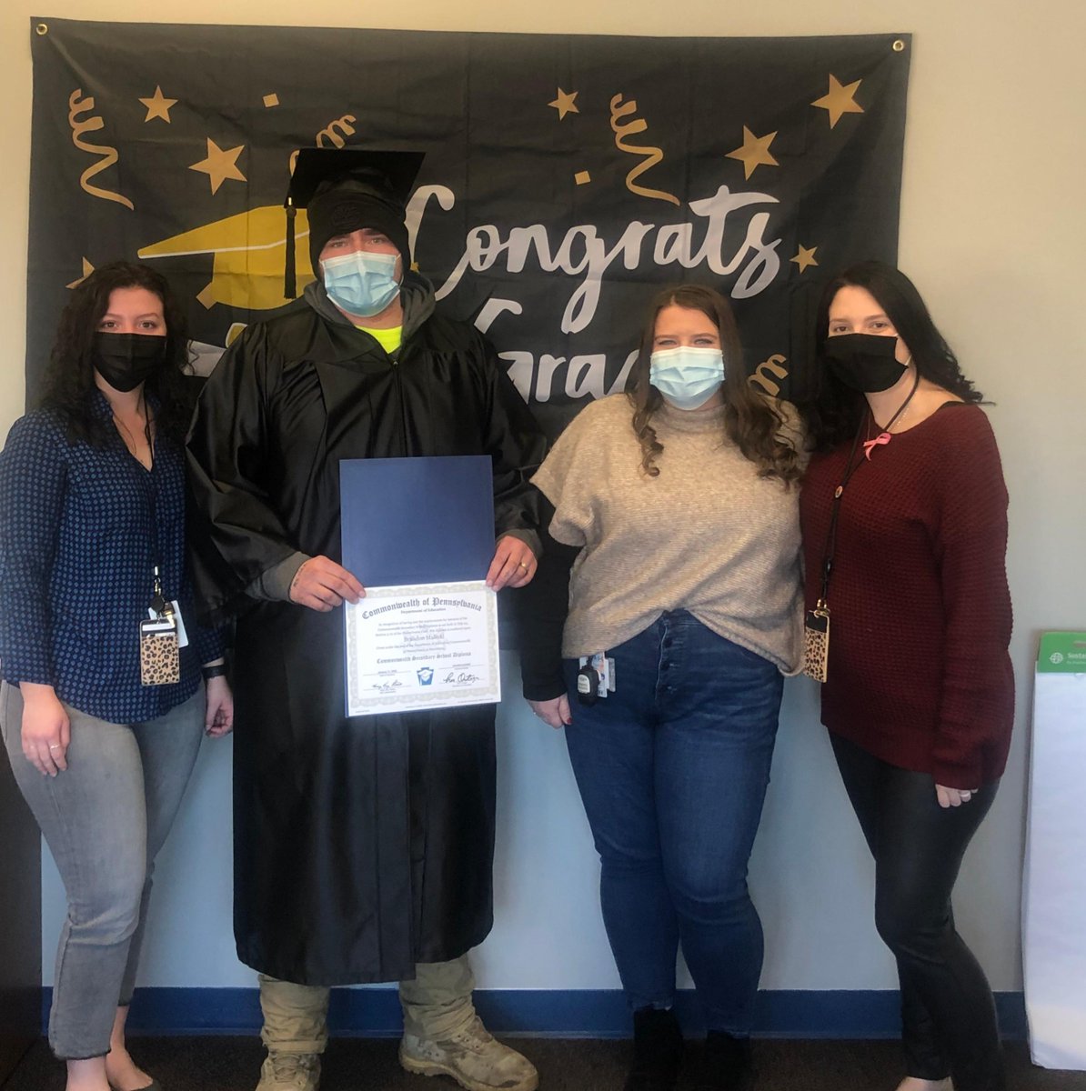 ConnectionsWk's tweet photo. The BCPS #PrepYA staff wants to congratulate, Brandon Maleski, passing his HS Equiv. exam! Despite facing some challenges, Brandon accomplished his goal with the support of our staff, probation officer, Johnny, and his own resilience. His next steps are to pursue the #R3program! https://t.co/qpx1VImYG9