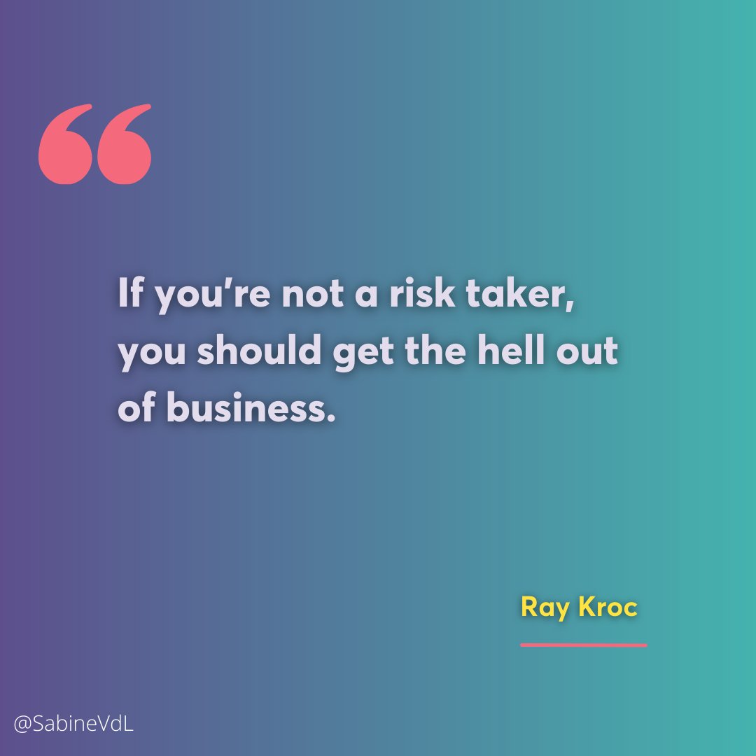SabineVdL's tweet photo. Risk-taking is not for everyone.
If you are going to be an entrepreneur, remember that there are lots of underlying risks before talking about the great success stories everyone wants to read about.
#scoutingforgrowth #fintech #insurtech #fututetech #investing https://t.co/Z9KTydLYEJ