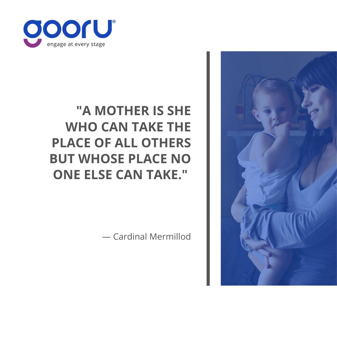 GooruGlobal's tweet photo. """A mother is she who can take the place of all others but whose place no one else can take."" - Cardinal Mermillod

Gooru. Engage at every stage. 👶🏽 https://t.co/7SSnJ2iVxz 

#Gooru #GooruMirror #Family #Parenting #Parenthood #ChildBrainDevelopment #Bonding" https://t.co/MbR9NVVWyc