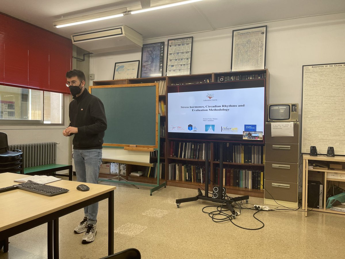 Hoy Bernat Soley nos ha hecho un seminario sobre medición del eje #HPA a lo largo del ritmo #circadiano.
Gràcies!
