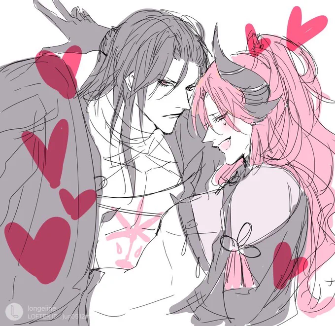 lofで灯右にコメントもらえて嬉しかったから蓮灯再掲🦆🐃💕💕 