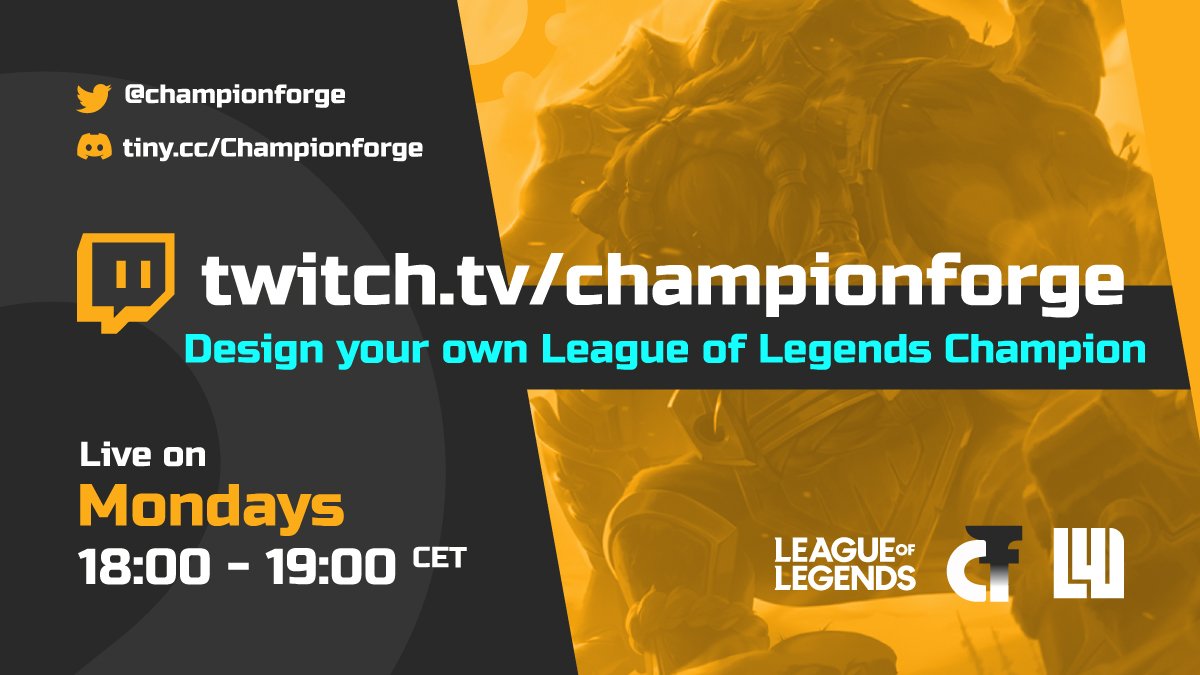 ChampionForge's tweet photo. On today's episode we're talking GUNS baby💥
Join us and see what bananzas we're trying to work out, maybe it'll blow your mind if you get what I mean 😏 #characterdesign #LeagueOfLegends in partnership with @LeagueworksLoL 😘
https://t.co/MwC2C6a0YG https://t.co/UEHieKhR5f