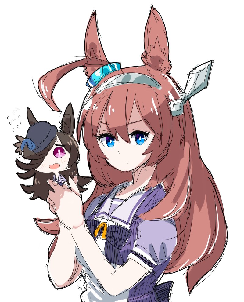 ミホノブルボン(ウマ娘) ,ライスシャワー(ウマ娘) 「🐎🐎 」|ドッグさん@多忙〜4/10のイラスト