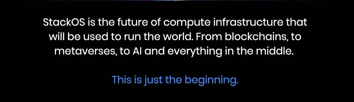 DeCloudOrg's tweet image. This is just the beginning.

@DeployOnStackOS intends to provide compute for every single computer technology out there. They will run the world. 

*goosebumps* 😨

#DeCloud #NodeNFT #web3