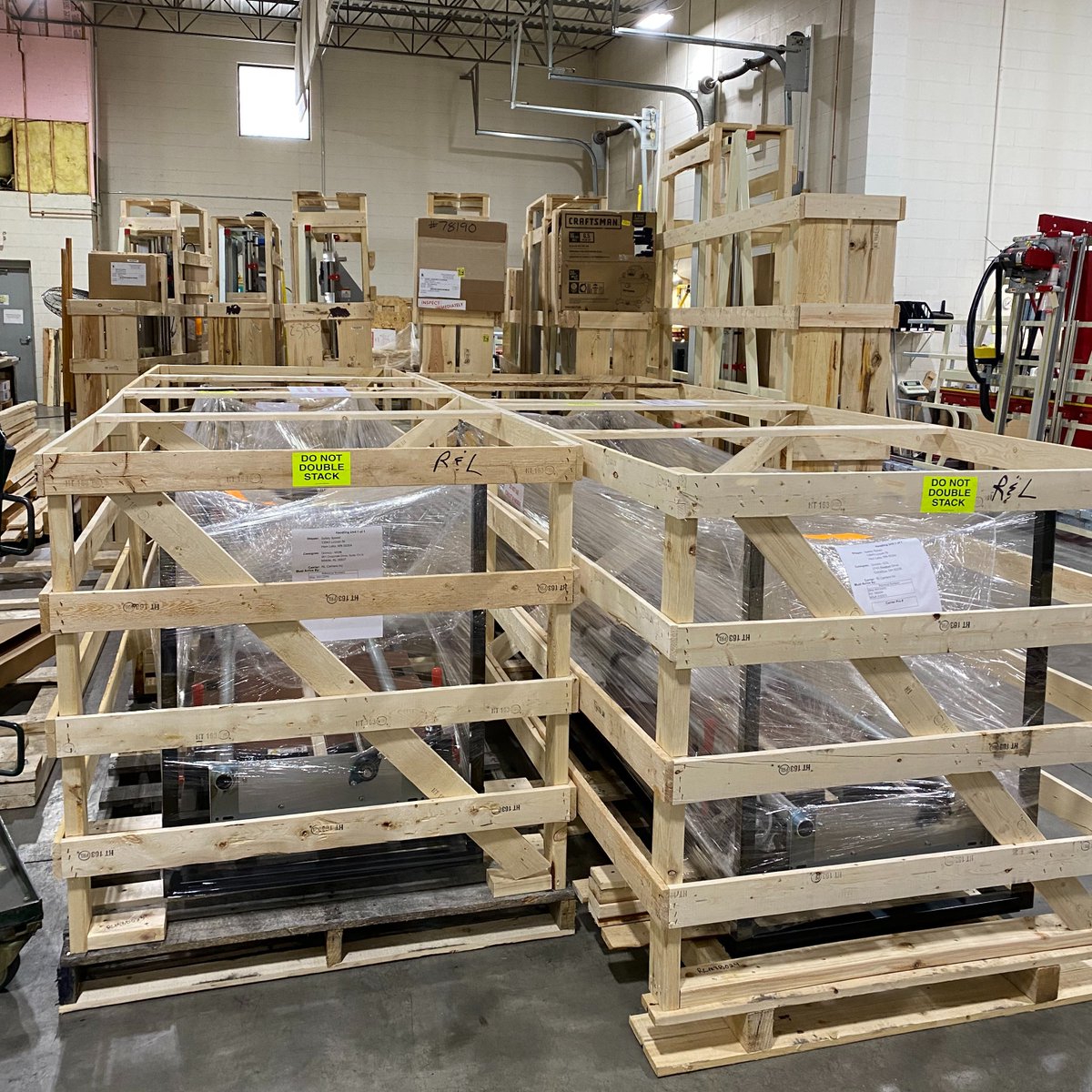 We're keeping the trucking companies busy and building machines as efficiently as possible. A pair of polycarbonate roll cutters and a couple vertical panel saws will soon be on their way out of our facility #MadeInMinnesota #MadeInTheUSA #SignMaking #Manufacturing