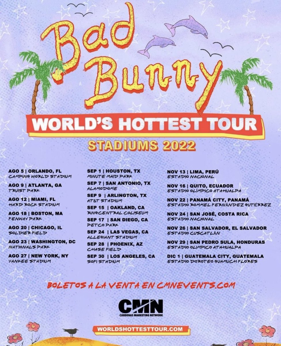 bad bunny world's hottest tour