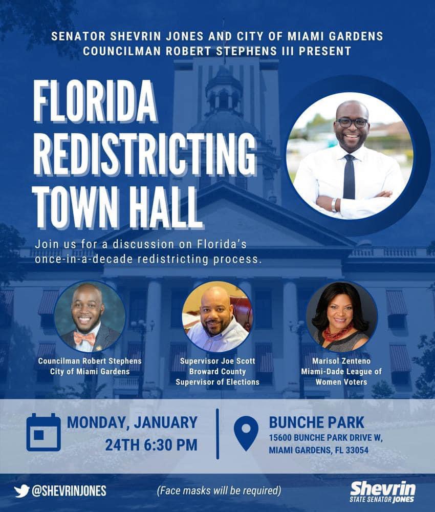 TONIGHT: Sooo important to know how our districts will change before a BIG election season. Tune in. 👇🏽 <a href="/ShevrinJones/">Shevrin “Shev” Jones</a> <a href="/RLStephens3_/">Robert Stephens III</a> <a href="/BrowardVotes/">Broward SOE</a> @MarisolZenten14