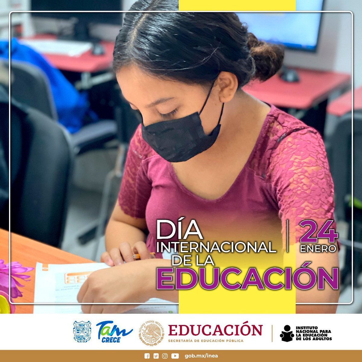 ITEAoficial's tweet photo. En el ITEA, atendemos a personas jóvenes y adultas de 15 años en adelante sin educación primaria, sin educación secundaria o que no sepan leer y escribir, los servicios son totalmente gratuitos y validados oficialmente. #DíaInternacionalDeLaEducación #TAMCrece #EducaTam #INEA https://t.co/bddPyuOLNC