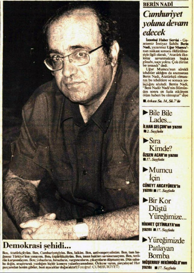 Cumhuriyet ne holding merkezlerinde kurulmuştur ne Dünya Bankası ofislerinde! Cumhuriyeti kuran Kurtuluş savaşı'nı yapan çeşitli etnik köken ve toplumsal kesimleri ile Türkiye halkıdır. "Kuvayi Milliye"dir, ulusal kongrelerdir, ordudur, meclistir.(1992) #UgurMumcu #UğurlarOlsun