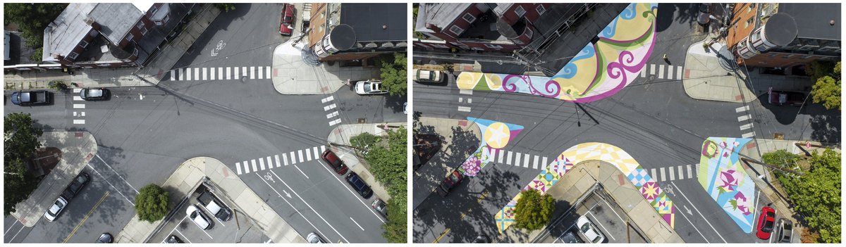 Before➡️After

Through our #AsphaltArt Initiative, the community in @cityoflancpa introduced artful safety redesigns to a five-way intersection, creating a space that is easier to safely navigate. bloombg.org/3ApI7S9