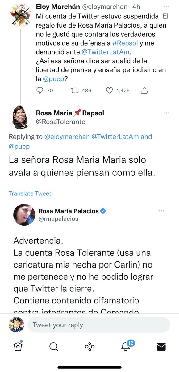 GeneralDelAire1's tweet photo. Parece que a #RosaMariaRepsol No le gusta que le digan sus verdades.

Aparte de bloquear a todos, encima busca cerrar cuentas.

Sigan con la tendencia de #RosaMariaRepsol https://t.co/SbiUvqn3z5