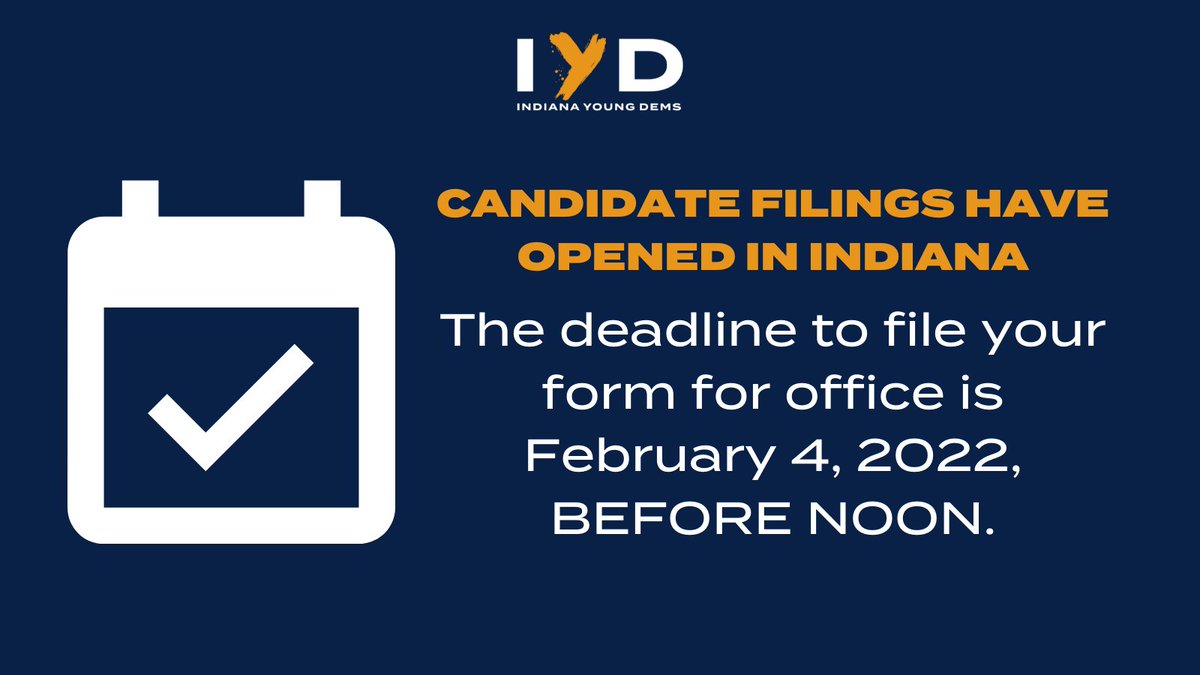 The role of Precinct Committeeperson (PC) is at the core of political party activity - PCs are important to ensure strong Democratic support for candidates that support our values.

File your CAN-37 to run for PC and help build the Democratic bench: 
in.gov/sos/elections/…