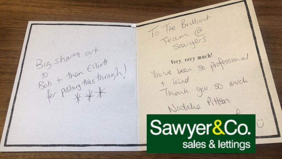 Another very happy new home owner!

A huge well done to the sales team, with a special mention to Elliot &amp; Bob for all their hard work. 

That may be half the teams new years resolutions out the window, but we're so please to have helped you find your new home! 

 #sawyerandco