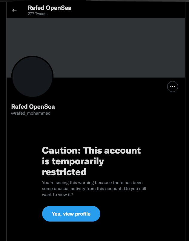 chigby's tweet photo. @rafed_mohammed tried to #scam me into attaching my #Metamask using a link he emailed, to get me verified by #Opensea. Don't fall for fake #Openseaverification scams. Cuz I'm suspect of everyone, I checked it before linking and saw it was a scam. https://t.co/bbPllXw4mD