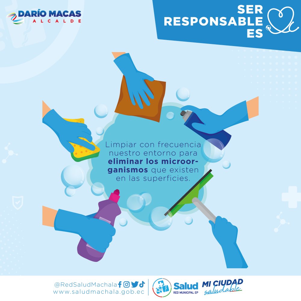 RedSaludMachala's tweet photo. #SerResponsable | Juntos cuidamos de nuestra salud, actuando con responsabilidad, cumpliendo con las medidas de prevención.
#RedSaludMachala https://t.co/DKVOSP0zKd
