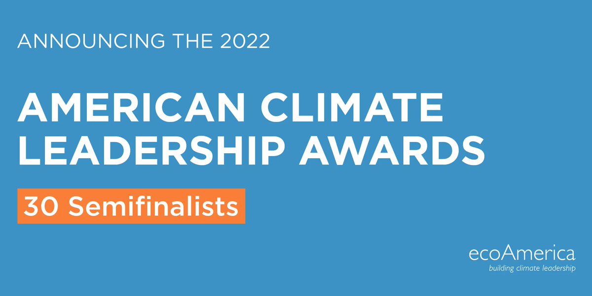 BlessedTomorrow's tweet image. If you are looking for motivation on the quest toward #ClimateSolutions, don’t miss this blog about @ecoamerica’s 2022 American Climate Leadership Awards semifinalists! All 30 will receive cash prizes: buff.ly/33dq0m5