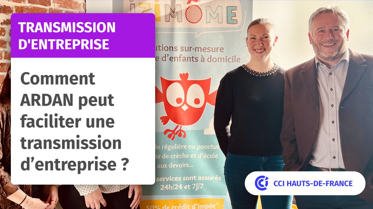 Pour le nouveau dirigeant d’Izimôme, la passation via l’accompagnement ARDAN a été «fabuleuse», assurant une certaine sécurité financière pour l’entreprise. 
hautsdefrance.cci.fr/actualites/com…
#newsroom #entreprendre <a href="/ArdanFrance/">Ardan France</a> <a href="/hautsdefrance/">Région Hauts-de-France</a>