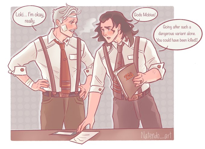 ✨ A reckless detective ✨
.
.
Mobius has a tendency to chase leads without getting backup. He seems to forget his own safety and stresses Loki out lol
.
.
#lokius #Loki #Mobius #lokiseries 