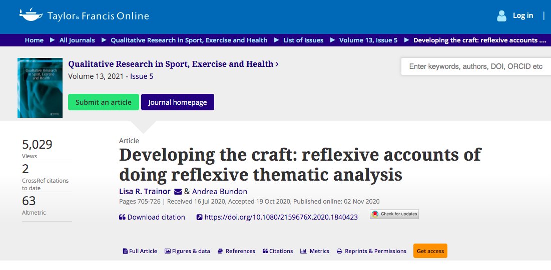 trainorL's tweet image. Thank you to the qualitative community for such an interest in this paper. 5k 😲 #thematicanalysis #reflexivethematicanalysis #qualitative