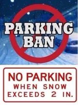 Effective today 1/24/22 at 3:00pm there will be no parking on the city streets until 1/25/22 at 11:00 pm.  Thank you and drive safe!