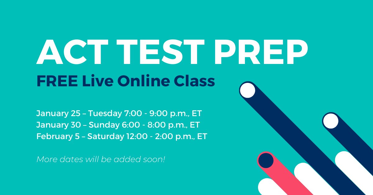 We can’t give away test answers, but we can give away free test prep! Join our teachers over at @KaplanSATACT for a free ACT Live Online class. #ACTTestPrep 

Learn how at bit.ly/3nDlO6o.