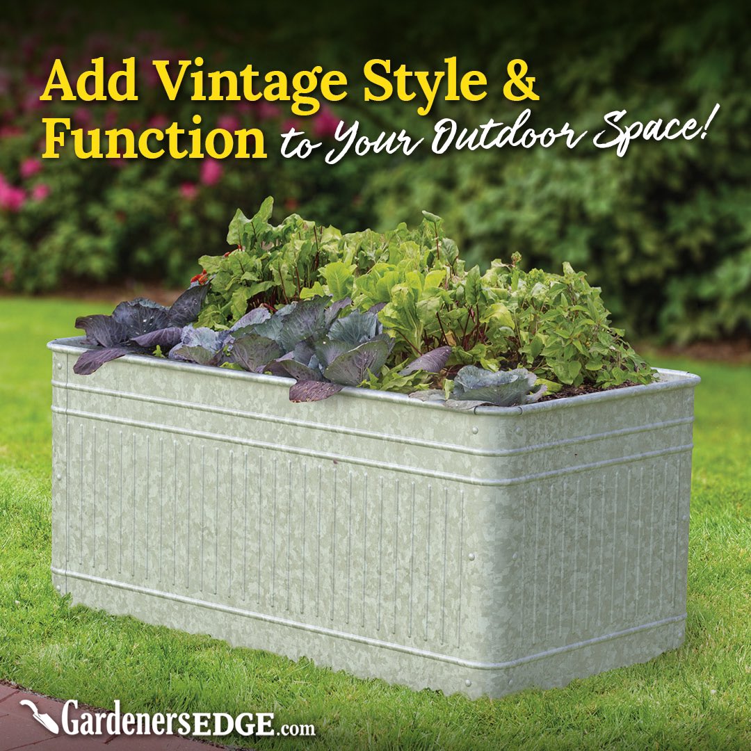gardenersedge's tweet photo. The extra-deep planting area provides ample room to grow a variety of plants, including root crops. Create a quaint raised bed garden area with this open-bottom trough planter. 
https://t.co/oQyfoyZ2WS https://t.co/cIsApvBKd3