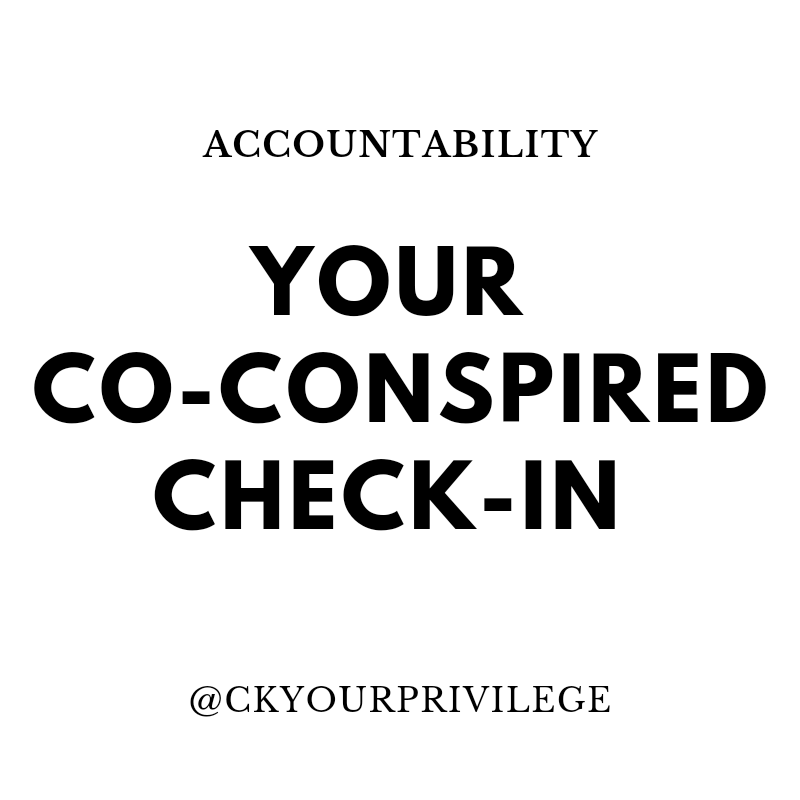 Reflect on the following:

How will I stay grounded on my journey this week? 

Am I engaging with other Co-Conspirators, or is that missing from my journey? 

How can I give along my journey while receiving from others?

Image description: buff.ly/3KEQE8h