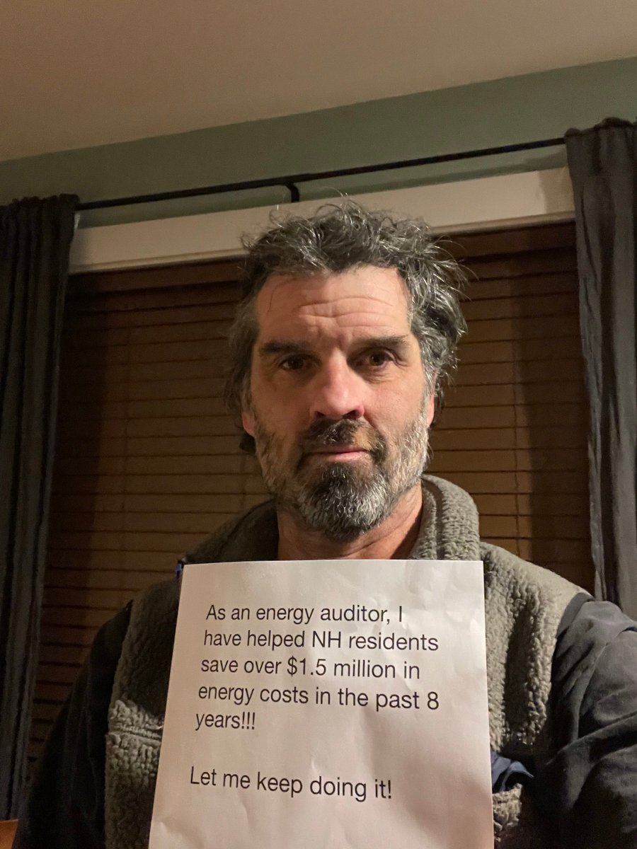 KeeneEnergy's tweet photo. "As an energy auditor, I helped NH residents save over $1.5 million in energy costs in the past 8 years! Let me keep doing it!" 

#SaveNHSaves @GovChrisSununu @NHSenate https://t.co/SdqUCwkJoV