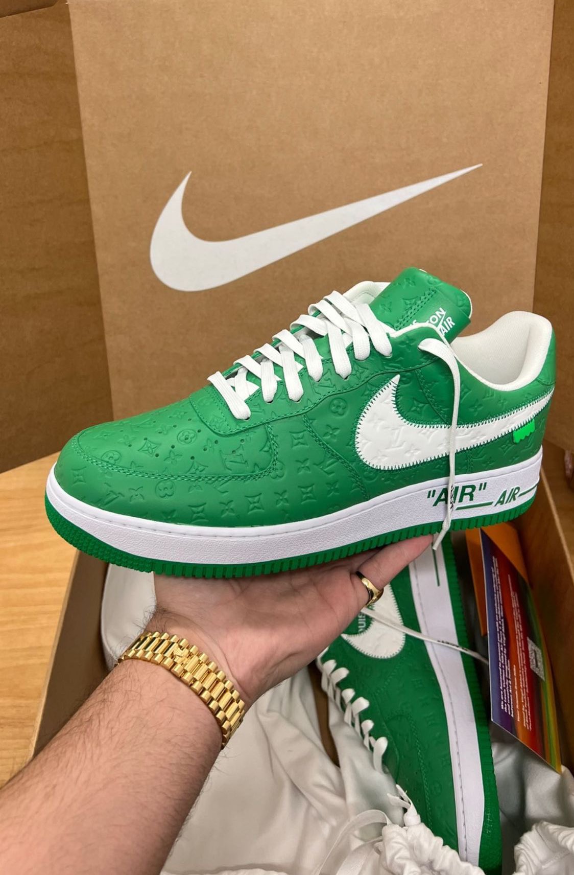 Ovrnundr on X: Louis Vuitton x Nike Air Force 1 Low “Green