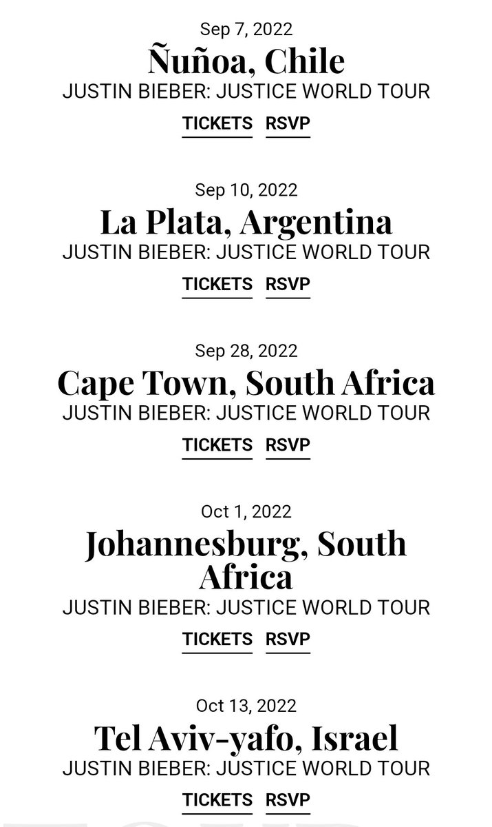 Justin Bieber tour was to kick off this summer but due to COVID-19 restrictions varying by state, the tour is being moved to 2022.The Justice World Tour 2022, presented by T-Mobile, is adding 7 new arena shows to total 52-dates
RESERVATIONS: 
justinbiebermusic.com/tour
<a href="/justinbieber/">Justin Bieber</a>