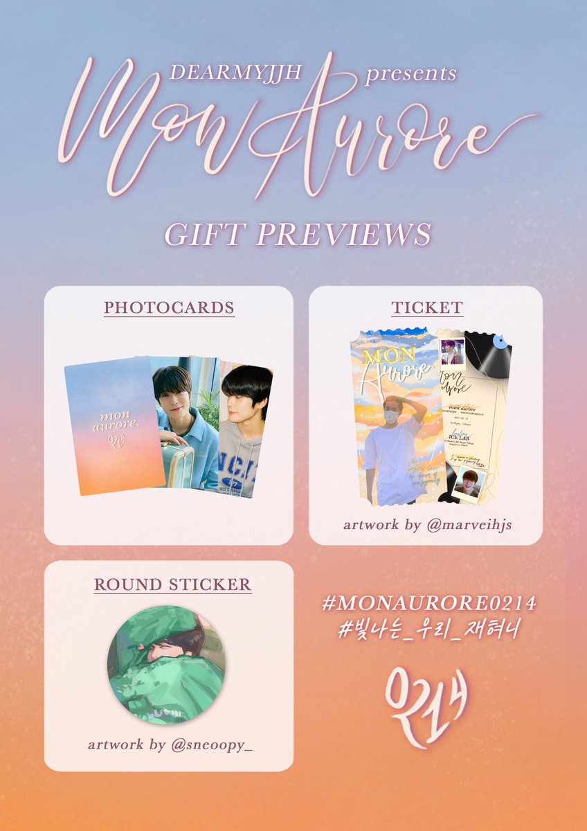DEARMYJJH's tweet photo. 𝐝𝐞𝐚𝐫 𝐦𝐨𝐧 𝐚𝐮𝐫𝐨𝐫𝐞...
"𝙮𝙤𝙪 𝙖𝙧𝙚 𝙢𝙮 𝙜𝙧𝙚𝙖𝙩𝙚𝙨𝙩 𝙗𝙚𝙜𝙞𝙣𝙣𝙞𝙣𝙜."

2022 birthday cafe event for
our beloved 𝘑𝘦𝘰𝘯𝘨 𝘑𝘢𝘦𝘩𝘺𝘶𝘯 ♡

🌞 13 February 2022
🌷 ICE LAB Bugis
✨ 12:30pm - 7:30pm

#JAEHYUN #재현 
#MONAURORE0214
#빛나는_우리_재혀니 https://t.co/z7Py5XyRex