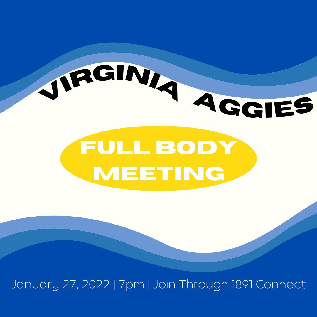 It’s time for the first full body meeting of the Spring 2022 semester! Join us on January 27 at 7pm via zoom. To access the zoom link you can join through 1891 Connect! 
#ncat #ncat25 #ncat24 #ncat23 #ncat22