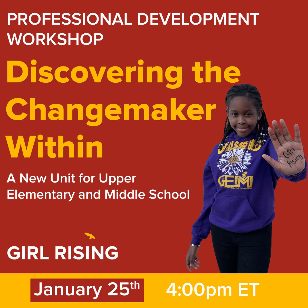 Join us tomorrow for our workshop on "Discovering the Changemaker Within" It's a great unit to get young people to think about #allyship, #persistence, #resilience, and #activism. Please share it broadly. Register here - forms.gle/71xJgEN9mSYyYE…