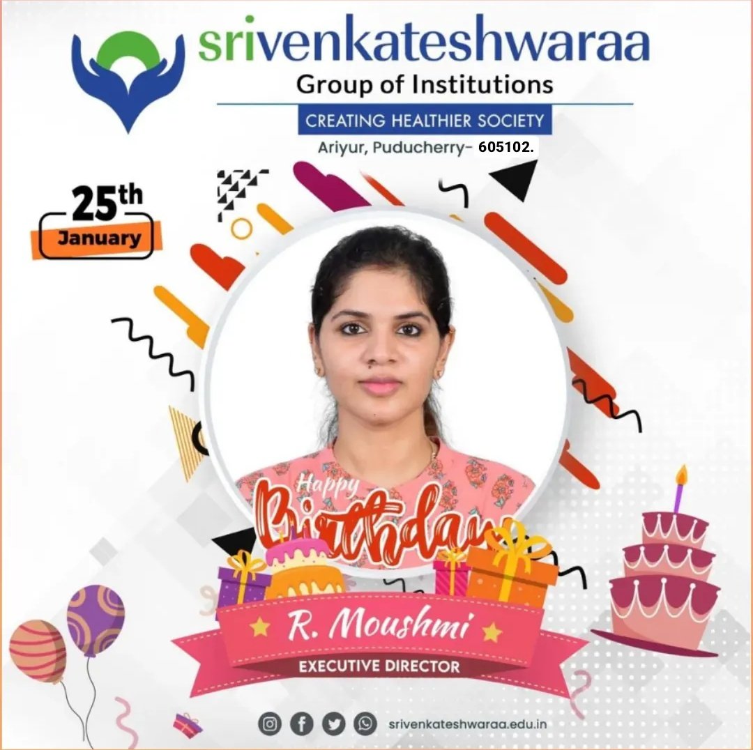 svmch_rc's tweet photo. : We Wishing you a happy birthday and a wonderful year Mam, 💠💐🎂 

#HBD #ExecutiveDirector #SVGI #Puducherry #Pondicherry #MedicalInstitute https://t.co/KZQEdXsbbR