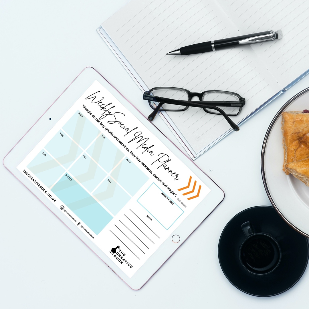 Everyone works in different ways but it's become evident from the Instagram training sessions I've run, that people still like to jot down their ideas on paper (me included 🙋🏻‍♀️). 
 
You can download for free, this simple weekly planner that helps you to note down id