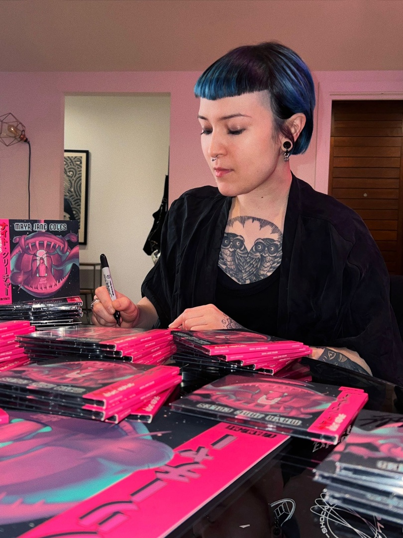 Been busy signing your 'Night Creature' CDs 🌙✍️ vinyl also incoming 😈 Massive thank you to everyone who preordered! 🥰 My wrist is aching and you are all worth it 😙 xx