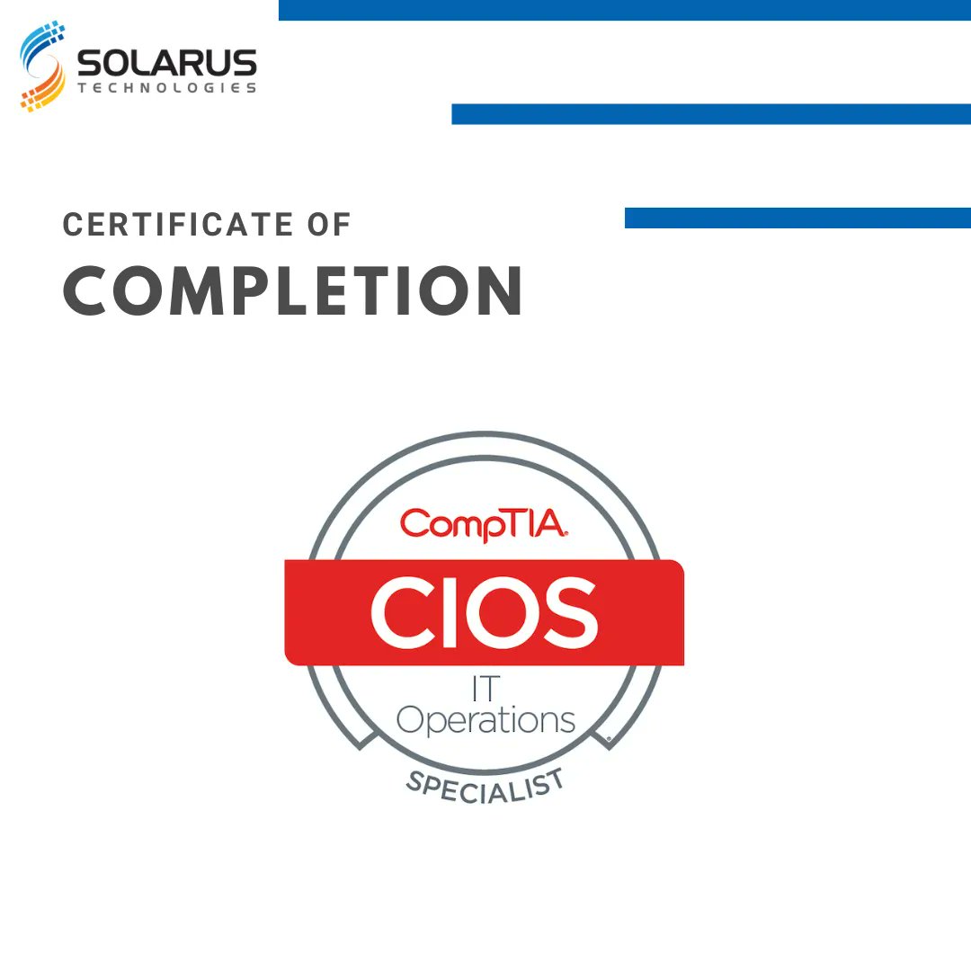 SolarusTech's tweet image. Solarus remains committed to the continued growth of our Employees. Please help us in congratulating the newest member of the service team: our Help Desk Computer Installer Luke Hong on his CompTIA IT Operations training completion. We applaud Luke’s hard work and motivation.