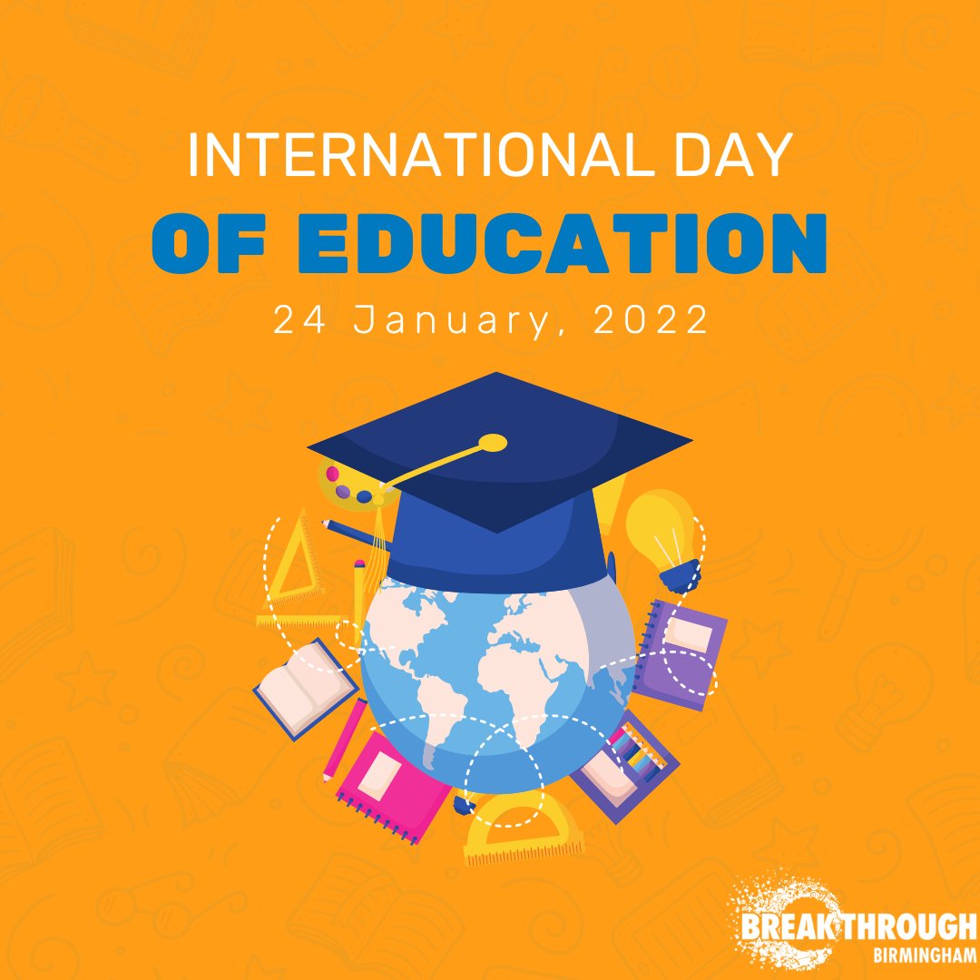 BreakthroughBHM's tweet photo. Happy International Day of Education! 

We’re grateful to our wonderful scholars, fellows, and staff who constantly demonstrate that education can take on many forms and can be done anywhere.

Find out more about Breakthrough Birmingham at https://t.co/sYlKz8v50j https://t.co/fSRWhOZhGT