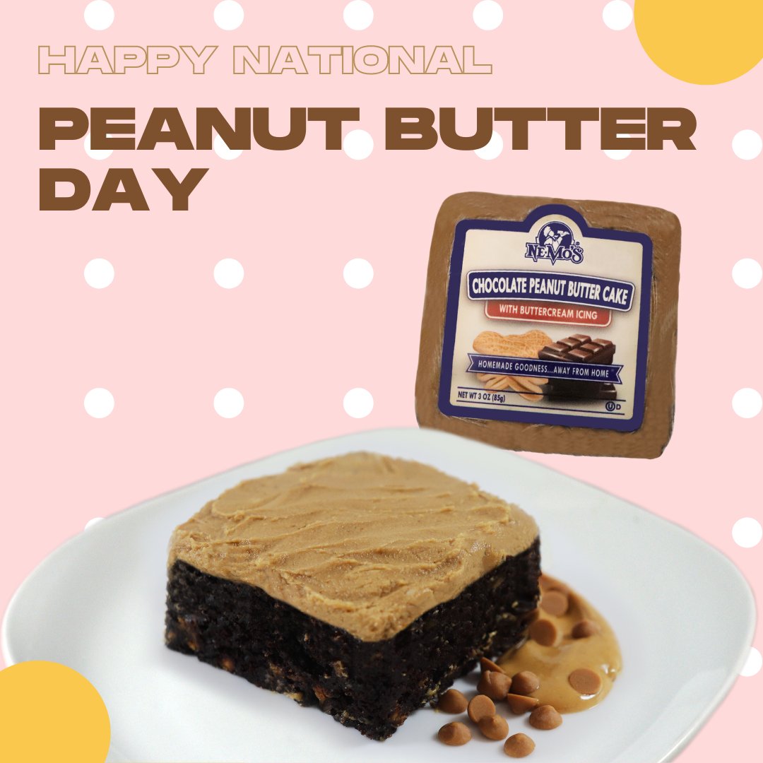 NeMosBakery's tweet photo. Celebrate #NationalPeanutButterDay with a Ne-Mo's Chocolate Peanut Butter Cake- loaded with creamy peanut butter in every bite. https://t.co/jed1qiGJww