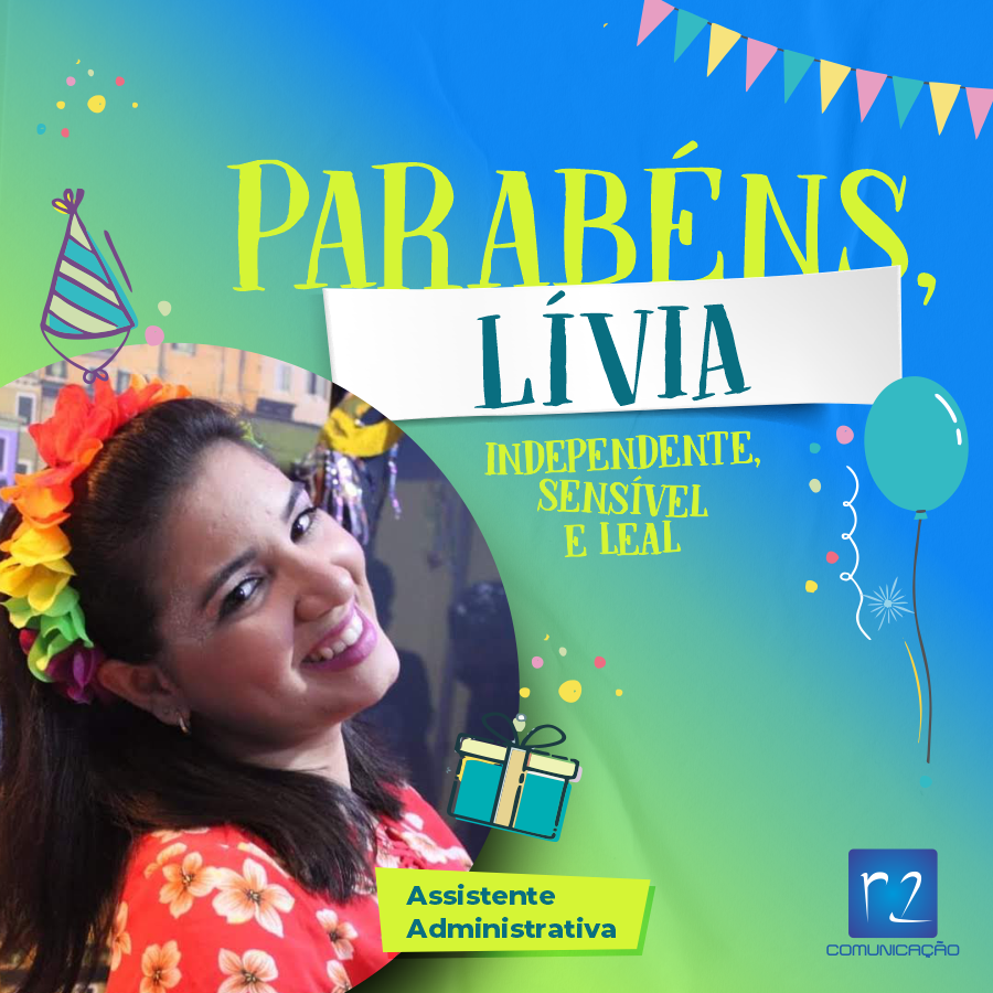 r2comunicacao's tweet photo. Por aqui, uma dia mais que especial. Nossa maravilhosa Lívia Mendonça faz aniversário. Ela que traz a melhor notícia do mês: "Tá na conta, pessoal!" 😆Mais e mais sucesso pra essa aquariana cheia de luz e gentileza. https://t.co/oCon3GFvif