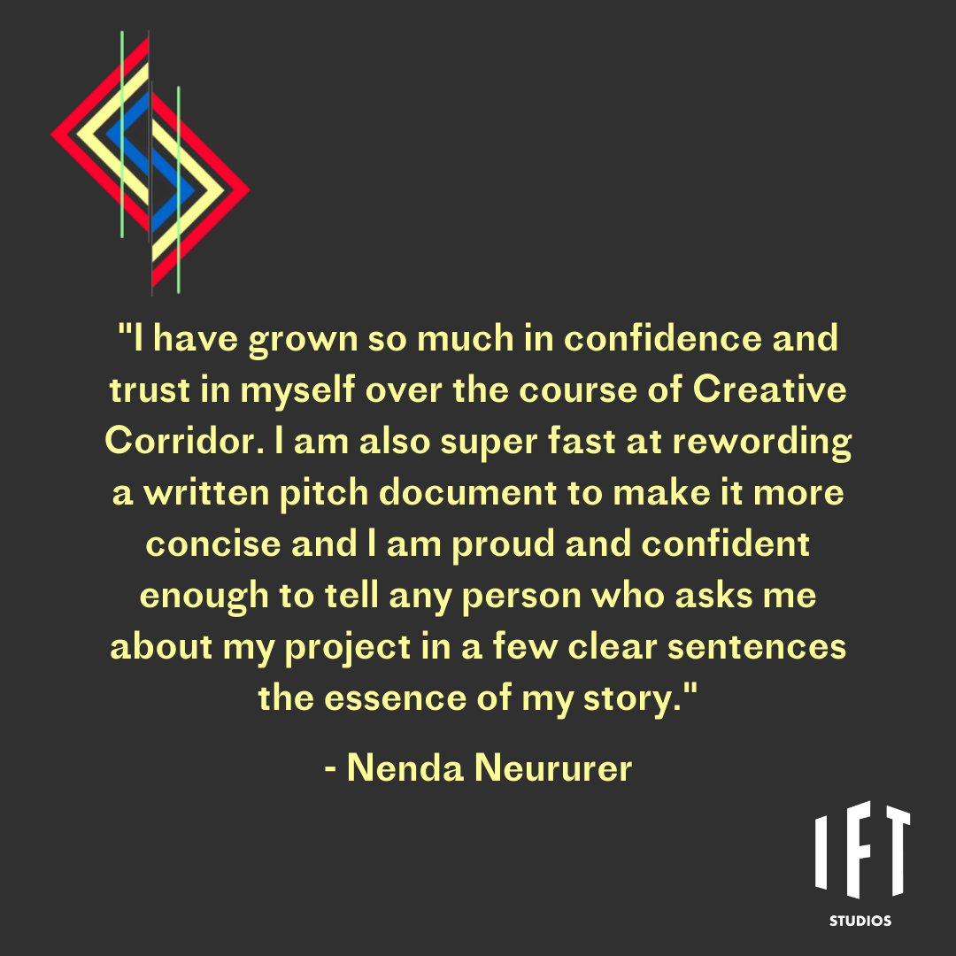 I_F_T's tweet photo. More great feedback from our #CreativeCorridor programme! #IFTStudios https://t.co/OCcWnzgkP4