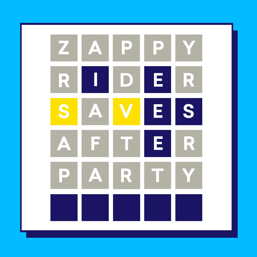 Hint: we bring them 24/7 ⚡ #tryzapp #Wordle