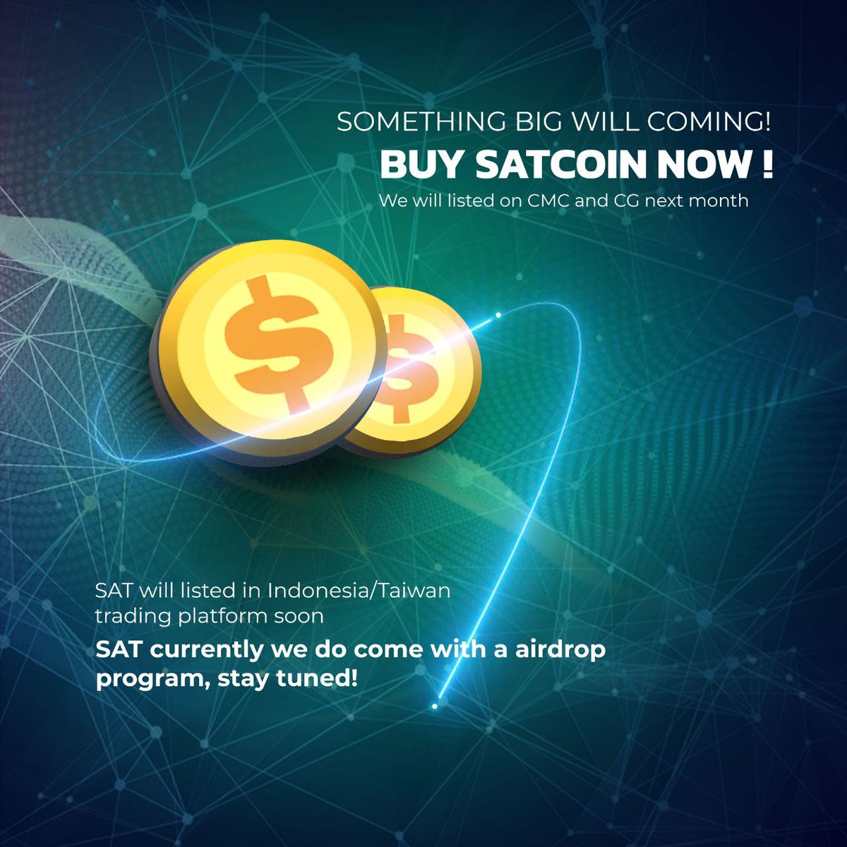 SATNetwork3's tweet image. On the first day of 2022, #SAT Network is excited to bring you our very first #Airdrop to celebrate SAT’s 1st birthday! 🎂

SOMETHING BIG WILL COMING!