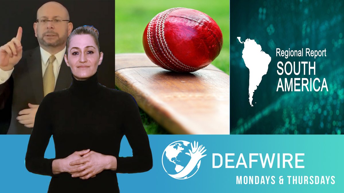 H3worldTV's tweet photo. DeafWire | 24 January 2022
1. UNITED STATES: Lawsuit against podcast companies
2. INDIA: Deaf man teaches cricket
3. Regional Report: South America
Facebook/YouTube - H3WorldTV or https://t.co/59RqxxcMpB
#H3WorldTV #RegionalReport #DeafWire #InternationalSign #Deaf https://t.co/wZmtuJU96h
