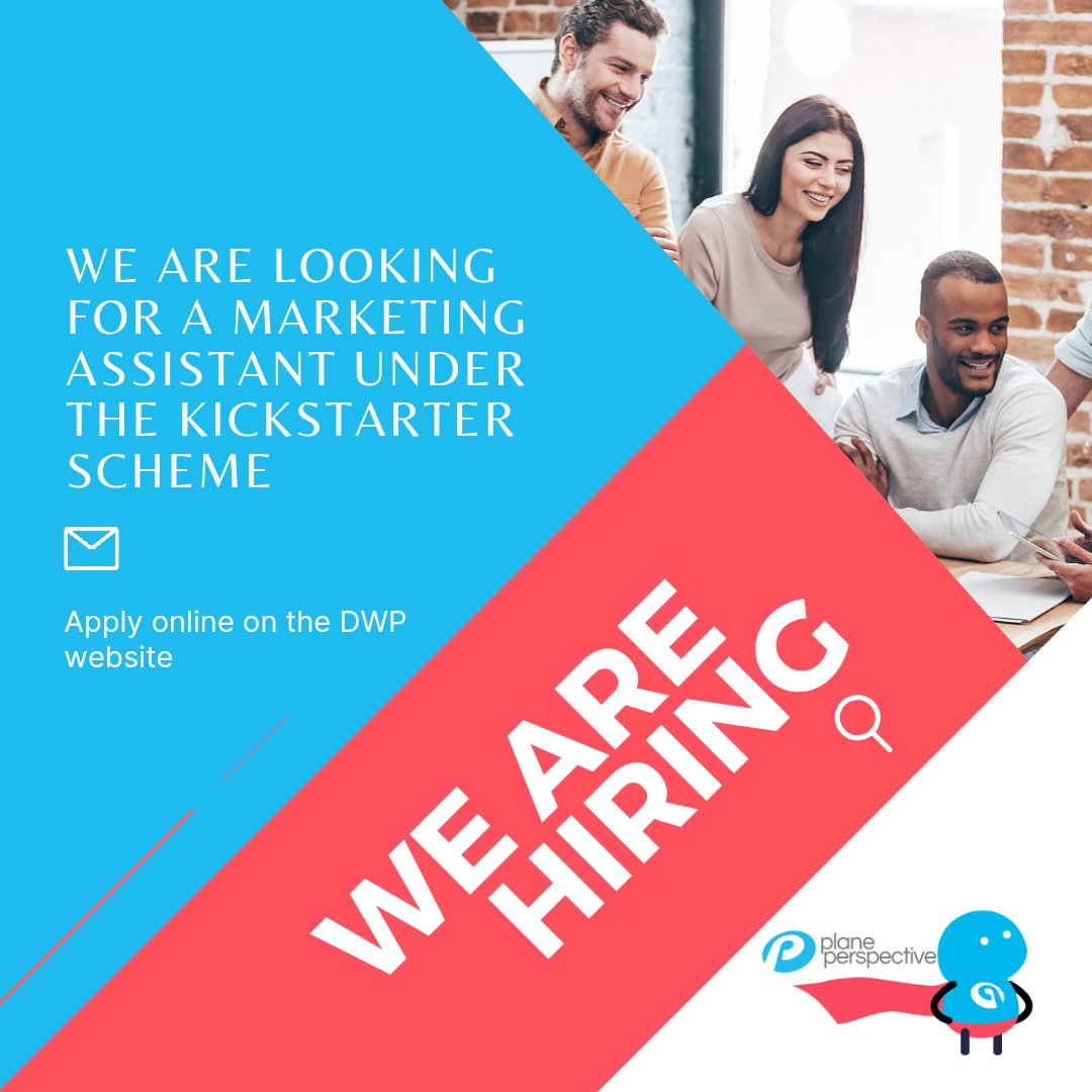 Planeperspect's tweet photo. ⭐Join an energetic team of motivated and experienced individuals working on diverse clients and projects
⭐ Start an exciting career in marketing with all the benefits of hybrid work

To find out more/ apply go to 
https://t.co/I7J7sj6TNW

#kickstarterscheme #marketingassistant https://t.co/RmefJaoPwu
