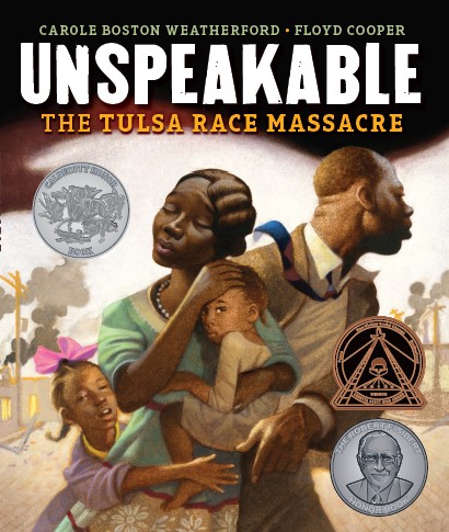 poetweatherford's tweet image. UNSPEAKABLE&apos;S new stickers. This was the 1st Caldecott Honor for @floydcooper4 &amp;amp; my 1st CSK Author Award. My 2009 CSK Honor was 4 Becoming Billie Holiday--w art by Floyd. His CSK Illustrator Award that year was for The Blacker the Berry. If only we could collab again. #ALAyma