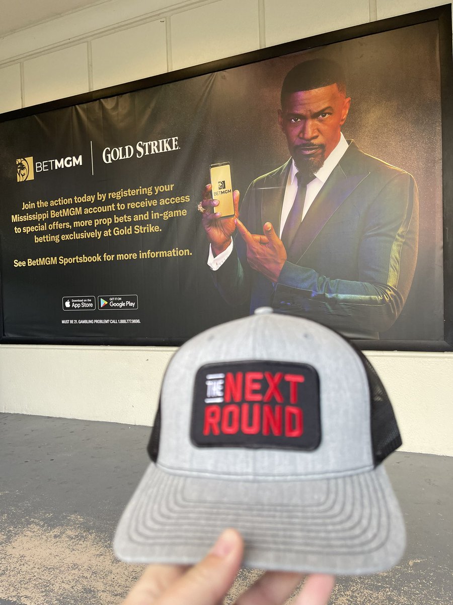 Lkosta247's tweet photo. The traveling @NextRoundLive hat at @WSOP tournament in Tunica with @jlunce! #worldseriesofpoker #nextroundlive https://t.co/YNuXn33s08