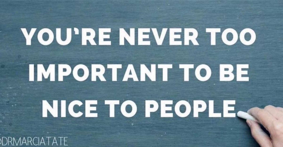 We’re never too important (or too busy!) to be nice to people. As teachers and administrators, our days will always be busy, but I assure you—there’s always time to be kind. #edchat